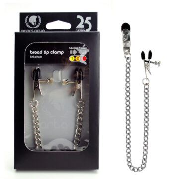 Adjustable Broad Tip Nipple Clamps - Link Chain