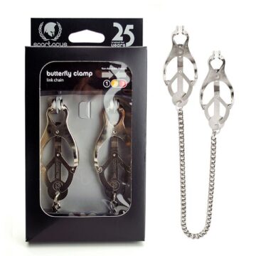 Endurance Butterfly Nipple Clamps - Jewel Chain